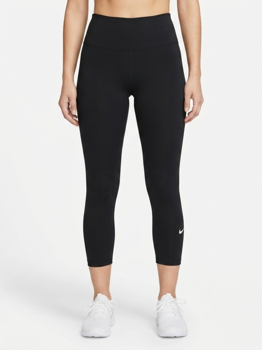Nike Dri-FIT Women's Mid-Rise Cropped Leggings - Black - Size M